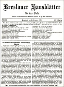 Breslauer Hausblätter für das Volk. Jg. 4, Nr. 103 (1866) + Beilage