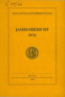 Jahresbericht. 1932