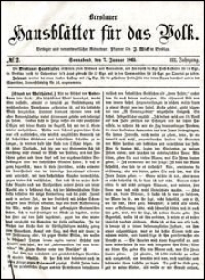 Breslauer Hausblätter für das Volk. Jg. 3, Nr. 2 (1865)