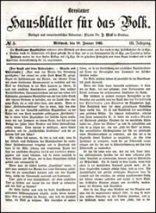 Breslauer Hausblätter für das Volk. Jg. 3, Nr. 5 (1865)