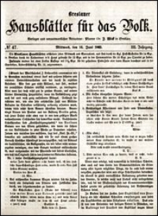 Breslauer Hausblätter für das Volk. Jg. 3, Nr. 47 (1865)