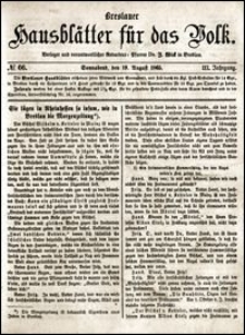 Breslauer Hausblätter für das Volk. Jg. 3, Nr. 66 (1865)
