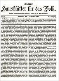 Breslauer Hausblätter für das Volk. Jg. 3, Nr. 70 (1865)