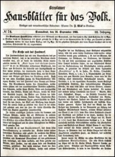 Breslauer Hausblätter für das Volk. Jg. 3, Nr. 74 (1865)
