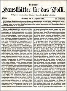Breslauer Hausblätter für das Volk. Jg. 3, Nr. 99 (1865)