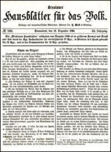 Breslauer Hausblätter für das Volk. Jg. 3, Nr. 100 (1865)
