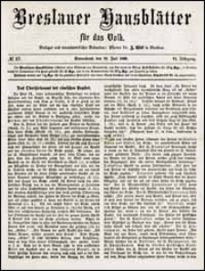 Breslauer Hausblätter für das Volk. Jg. 6, Nr. 59 (1868) + Beilage