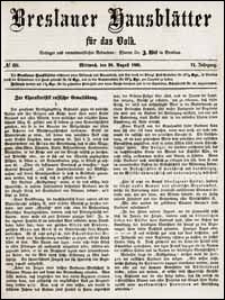 Breslauer Hausblätter für das Volk. Jg. 6, Nr. 69 (1868) + Beilage