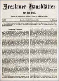 Breslauer Hausblätter für das Volk. Jg. 6, Nr. 77 (1868) + Beilage