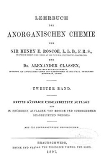 Lehrbuch der anorganischen Chemie. 2. Bd.