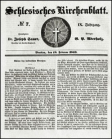 Schlesisches Kirchenblatt. Jg. 9, Nr. 7 (1843)