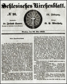 Schlesisches Kirchenblatt. Jg. 9, Nr. 20 (1843)