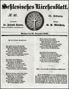 Schlesisches Kirchenblatt. Jg. 9, Nr. 47 (1843)