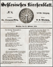 Schlesisches Kirchenblatt. Jg. 18, Nr. 8 (1852) + Beilage
