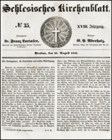 Schlesisches Kirchenblatt. Jg. 18, Nr. 35 (1852) + Beilage