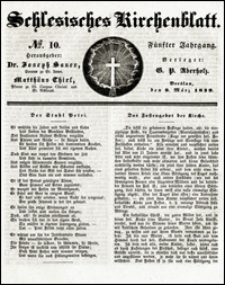 Schlesisches Kirchenblatt. Jg. 5, Nr. 10 (1839)
