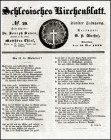 Schlesisches Kirchenblatt. Jg. 5, Nr. 20 (1839)