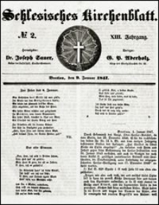 Schlesisches Kirchenblatt. Jg. 13, Nr. 2 (1847) + Beilage