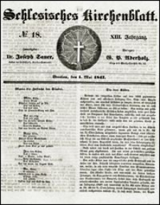 Schlesisches Kirchenblatt. Jg. 13, Nr. 18 (1847) + Beilage