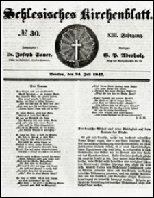 Schlesisches Kirchenblatt. Jg. 13, Nr. 30 (1847) + Beilage