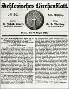 Schlesisches Kirchenblatt. Jg. 13, Nr. 35 (1847) + Beilage