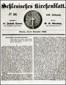 Schlesisches Kirchenblatt. Jg. 13, Nr. 36 (1847) + Beilage