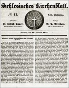 Schlesisches Kirchenblatt. Jg. 13, Nr. 42 (1847) + Beilage