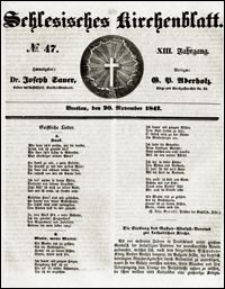 Schlesisches Kirchenblatt. Jg. 13, Nr. 47 (1847) + Beilage