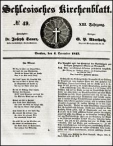 Schlesisches Kirchenblatt. Jg. 13, Nr. 49 (1847) + Beilage