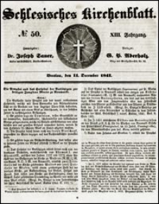 Schlesisches Kirchenblatt. Jg. 13, Nr. 50 (1847) + Beilage