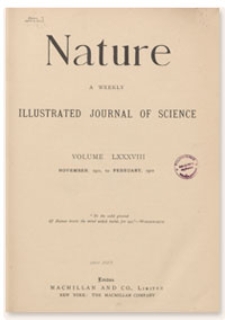 Nature : a Weekly Illustrated Journal of Science. Volume 88, 1911 November 2, [No. 2192]