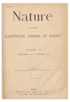 Nature : a Weekly Illustrated Journal of Science. Volume 90, 1912 September 19 [No. 2238]