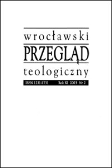Wrocławski Przegląd Teologiczny. R. 11 (2003), nr 2