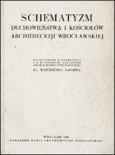 Schematyzm Duchowieństwa i Kościołów Archidiecezji Wrocławskiej