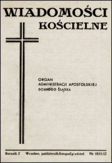 Wiadomości Kościelne. R. 2, 1947, nr 10-12