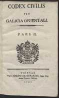 Codex Civilis Pro Galicia Orientali. Ps 2