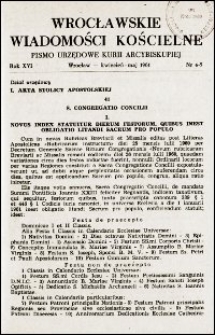 Wrocławskie Wiadomości Kościelne. R. 16, 1961, nr 4-5