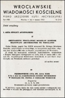 Wrocławskie Wiadomości Kościelne. R. 17, 1962, nr 2-3