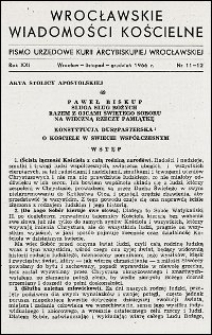 Wrocławskie Wiadomości Kościelne. R. 21, 1966, nr 11-12