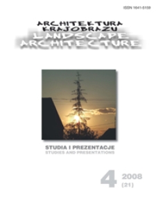 Architektura Krajobrazu : studia i prezentacje 4, 2008
