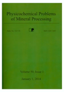 Physicochemical Problems of Mineral Processing. Vol. 50, 2014, Issue 1