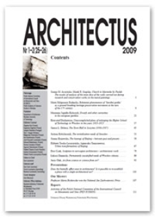 Architectus : Pismo Wydziału Architektury Politechniki Wrocławskiej, 2009, nr 1-2 (25-26)