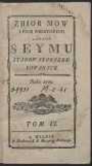 Zbior mow i pism niektorych w czasie seymu stanow skonfederowanych roku 1789. T. 6