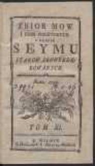 Zbior mow i pism niektorych w czasie seymu stanow skonfederowanych roku 1790. T. 11
