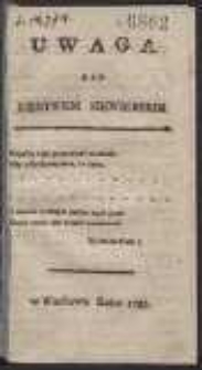 Uwaga Nad Xięstwem Siewierskim