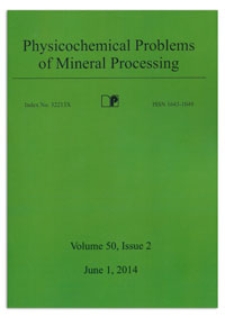 Physicochemical Problems of Mineral Processing. Vol. 50, 2014, Issue 2