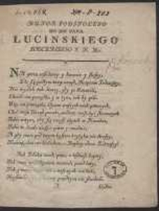 Autor Podstolego Do Jmć Pana Lucinskiego, Podczaszego J. K. Mci