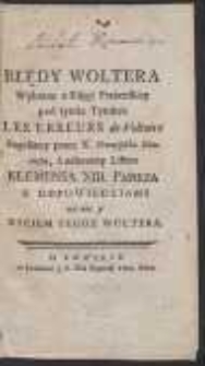 Błędy Woltera Wybrane z Księgi Francuskiej pod tymże Tytułem Les Erreurs de Voltaire […] Z Odpowiedziami na nie y Zyciem Tegoz Woltera