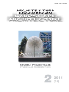 Architektura Krajobrazu : studia i prezentacje 2, 2011
