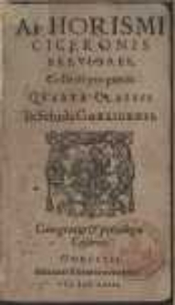 Aphorismi Ciceronis Breviores. Collecti pro pueris Quartae Classis In Schola Gorlicensi